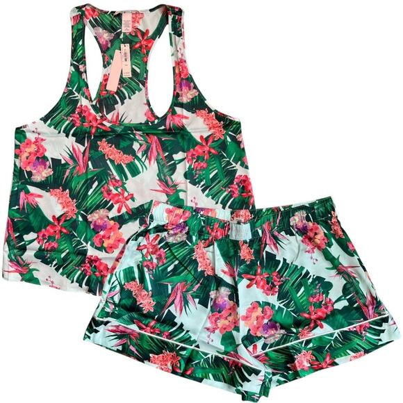 Victoria's Secret Satin Racerback Tank and Short Set, M - Picture 1 of 14